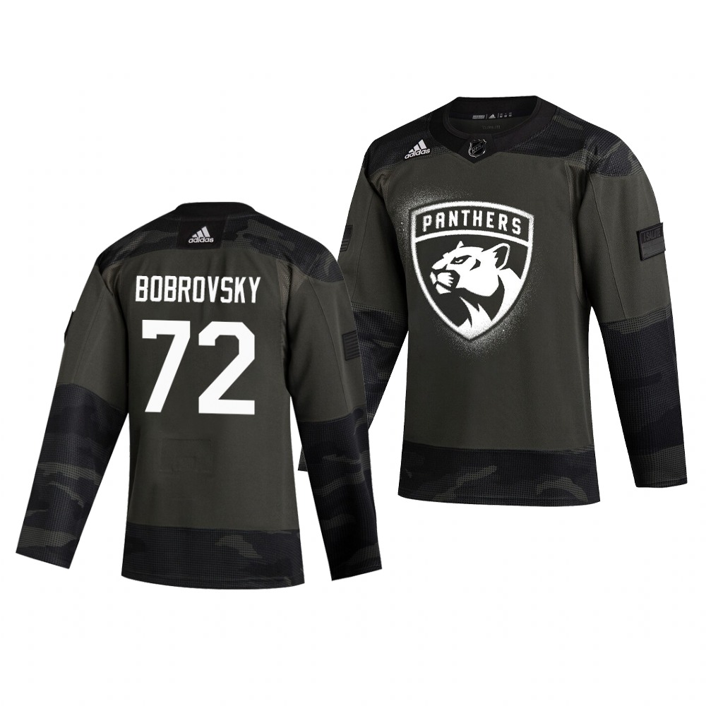 Florida Panthers #72 Sergei Bobrovsky Adidas 2019 Veterans Day Men's Authentic Practice NHL Jersey Camo Florida Panthers #72 Sergei Bobrovsky Adidas 2019 Veterans Day Men's Authentic Practice NHL Jersey Camo