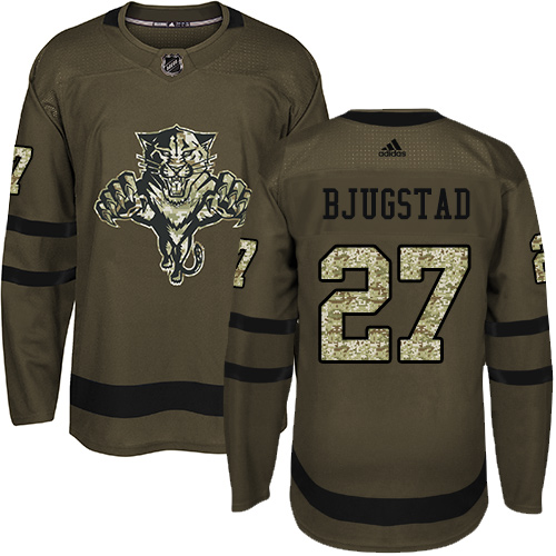Adidas Panthers #27 Nick Bjugstad Green Salute to Service Stitched NHL Jersey Adidas Panthers #27 Nick Bjugstad Green Salute to Service Stitched NHL Jersey