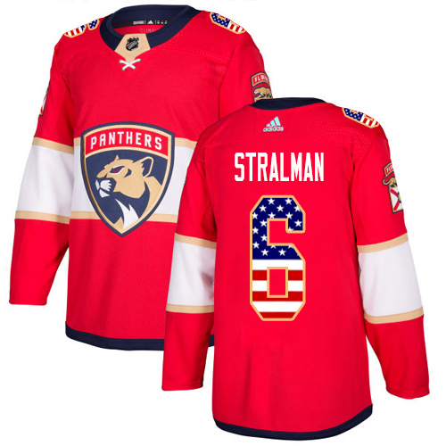 Adidas Panthers #6 Anton Stralman Red Home Authentic USA Flag Stitched NHL Jersey Adidas Panthers #6 Anton Stralman Red Home Authentic USA Flag Stitched NHL Jersey
