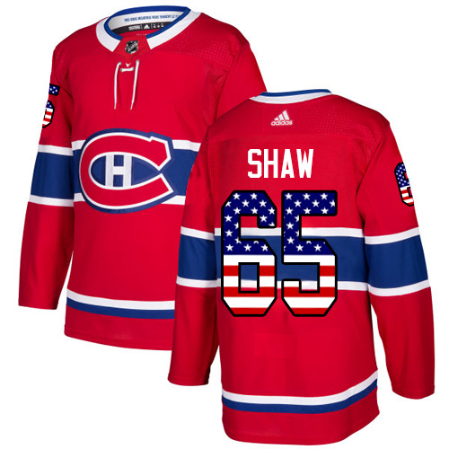 Adidas Canadiens #65 Andrew Shaw Red Home Authentic USA Flag Stitched NHL Jersey Adidas Canadiens #65 Andrew Shaw Red Home Authentic USA Flag Stitched NHL Jersey