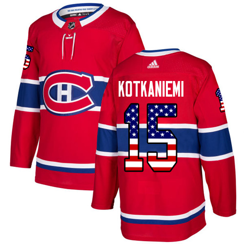 Adidas Canadiens #15 Jesperi Kotkaniemi Red Home Authentic USA Flag Stitched NHL Jersey Adidas Canadiens #15 Jesperi Kotkaniemi Red Home Authentic USA Flag Stitched NHL Jersey