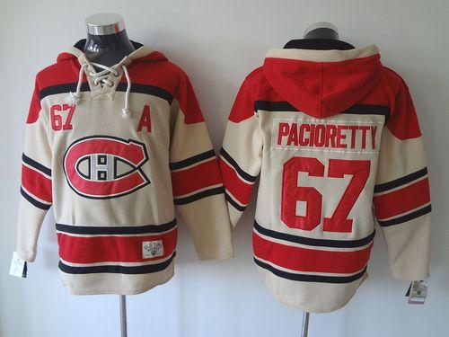 Canadiens #67 Max Pacioretty Cream Sawyer Hooded Sweatshirt Stitched NHL Jersey Canadiens #67 Max Pacioretty Cream Sawyer Hooded Sweatshirt Stitched NHL Jersey