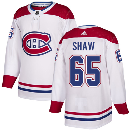 Adidas Canadiens #65 Andrew Shaw White Road Authentic Stitched NHL Jersey Adidas Canadiens #65 Andrew Shaw White Road Authentic Stitched NHL Jersey