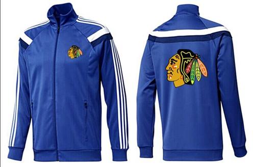 NHL Chicago Blackhawks Zip Jackets Blue-4 NHL Chicago Blackhawks Zip Jackets Blue-4