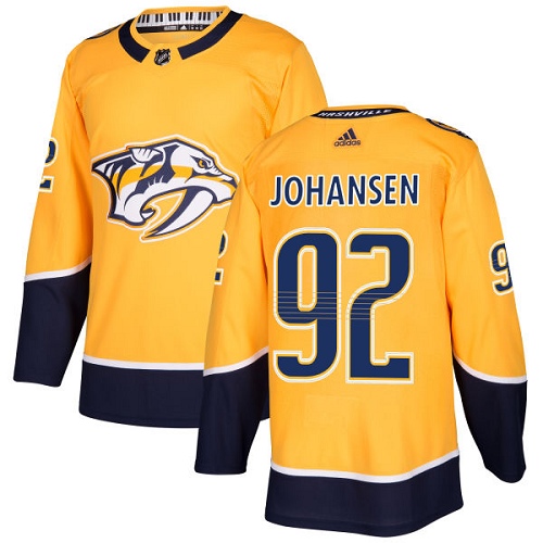 Adidas Predators #92 Ryan Johansen Yellow Home Authentic Stitched NHL Jersey Adidas Predators #92 Ryan Johansen Yellow Home Authentic Stitched NHL Jersey