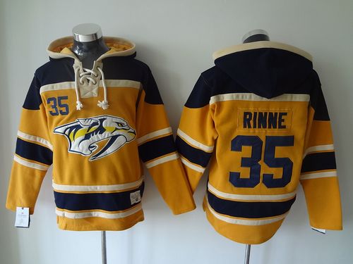 Predators #35 Pekka Rinne Yellow Sawyer Hooded Sweatshirt Stitched NHL Jersey Predators #35 Pekka Rinne Yellow Sawyer Hooded Sweatshirt Stitched NHL Jersey