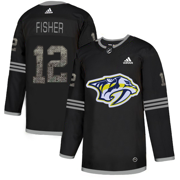 Adidas Predators #12 Mike Fisher Black Authentic Classic Stitched NHL Jersey Adidas Predators #12 Mike Fisher Black Authentic Classic Stitched NHL Jersey