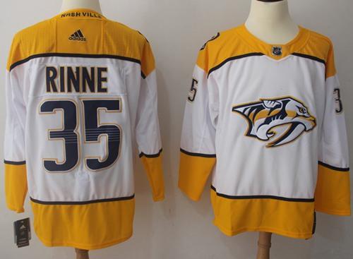 Adidas Predators #35 Pekka Rinne White Road Authentic Stitched NHL Jersey Adidas Predators #35 Pekka Rinne White Road Authentic Stitched NHL Jersey
