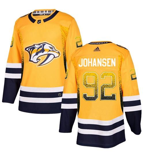 Adidas Predators #92 Ryan Johansen Yellow Home Authentic Drift Fashion Stitched NHL Jersey Adidas Predators #92 Ryan Johansen Yellow Home Authentic Drift Fashion Stitched NHL Jersey