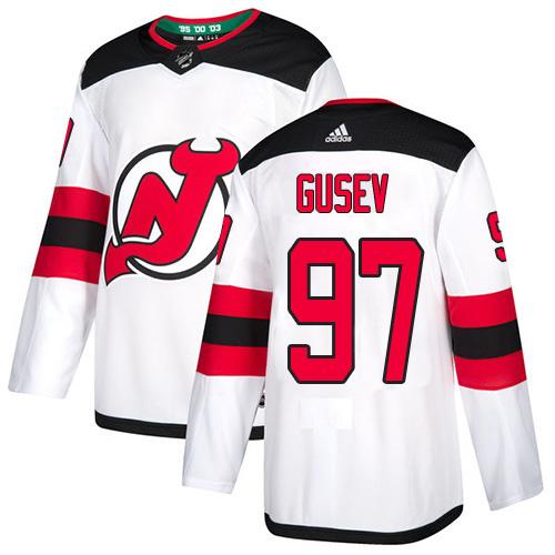Adidas Devils #97 Nikita Gusev White Road Authentic Stitched NHL Jersey Adidas Devils #97 Nikita Gusev White Road Authentic Stitched NHL Jersey