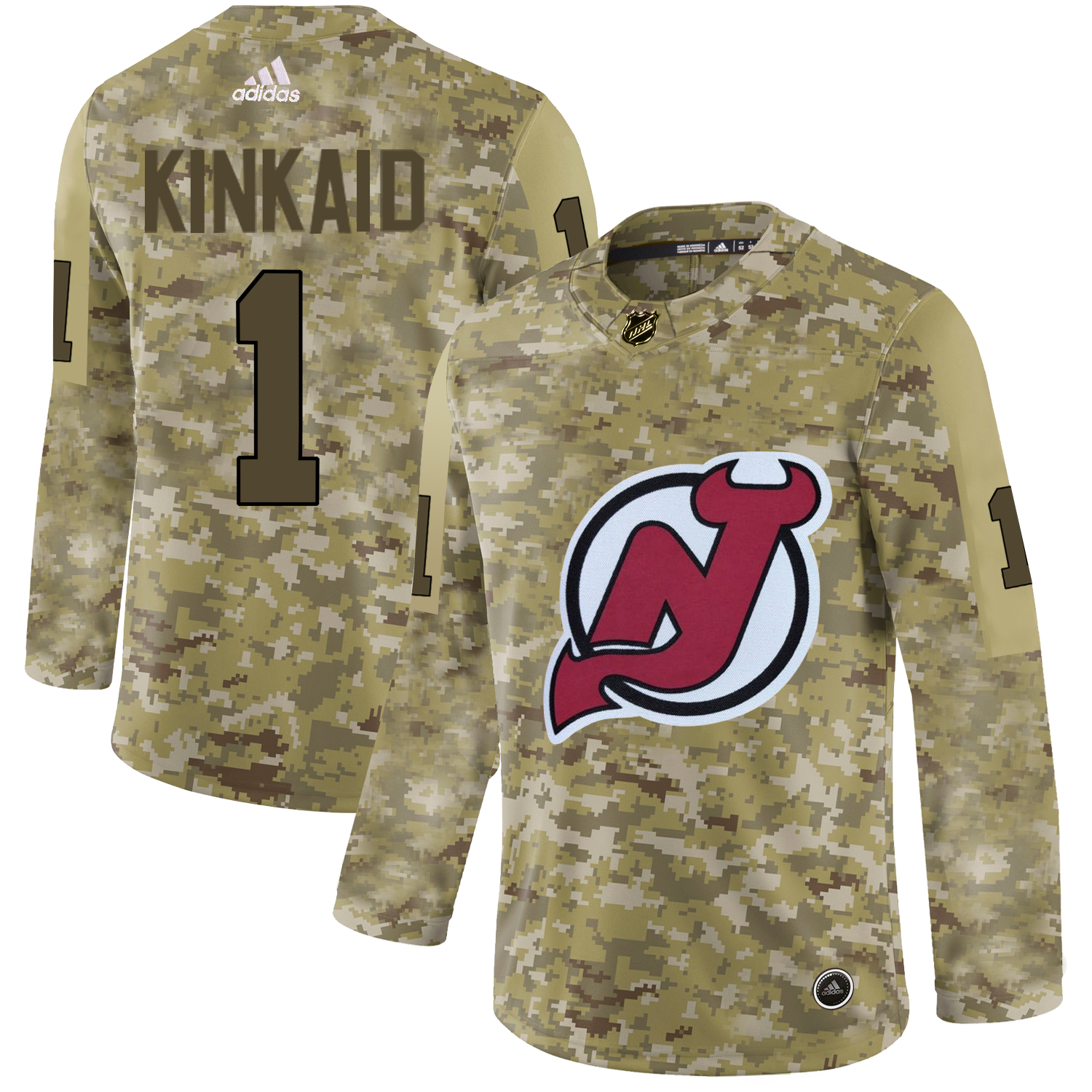 Adidas Devils #1 Keith Kinkaid Camo Authentic Stitched NHL Jersey Adidas Devils #1 Keith Kinkaid Camo Authentic Stitched NHL Jersey