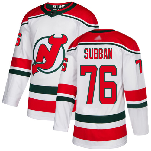 Adidas Devils #76 P.K. Subban White Alternate Authentic Stitched NHL Jersey Adidas Devils #76 P.K. Subban White Alternate Authentic Stitched NHL Jersey