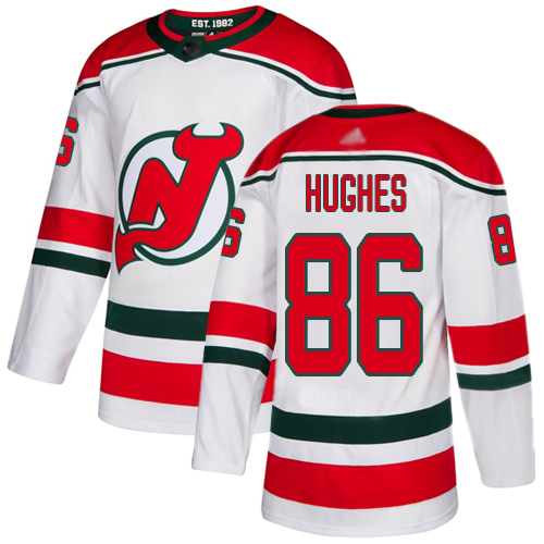 Adidas Devils #86 Jack Hughes White Alternate Authentic Stitched NHL Jersey Adidas Devils #86 Jack Hughes White Alternate Authentic Stitched NHL Jersey