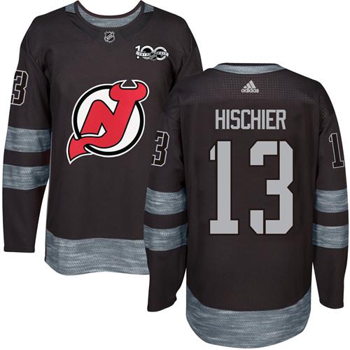 Adidas Devils #13 Nico Hischier Black 1917-2017 100th Anniversary Stitched NHL Jersey Adidas Devils #13 Nico Hischier Black 1917-2017 100th Anniversary Stitched NHL Jersey