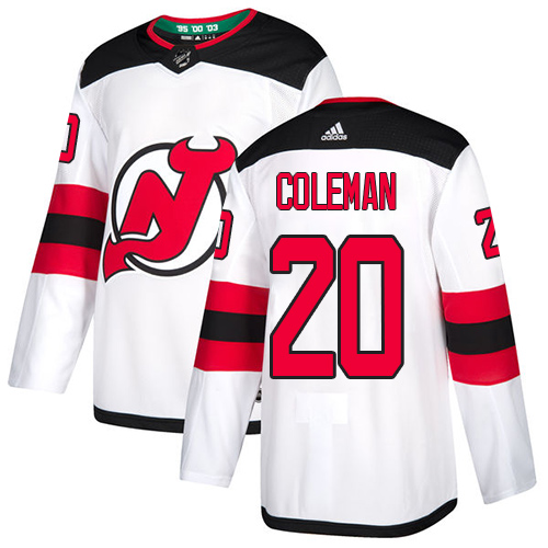 Adidas Devils #20 Blake Coleman White Road Authentic Stitched NHL Jersey Adidas Devils #20 Blake Coleman White Road Authentic Stitched NHL Jersey