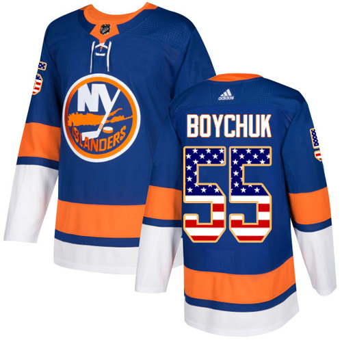Adidas Islanders #55 Johnny Boychuk Royal Blue Home Authentic USA Flag Stitched NHL Jersey Adidas Islanders #55 Johnny Boychuk Royal Blue Home Authentic USA Flag Stitched NHL Jersey
