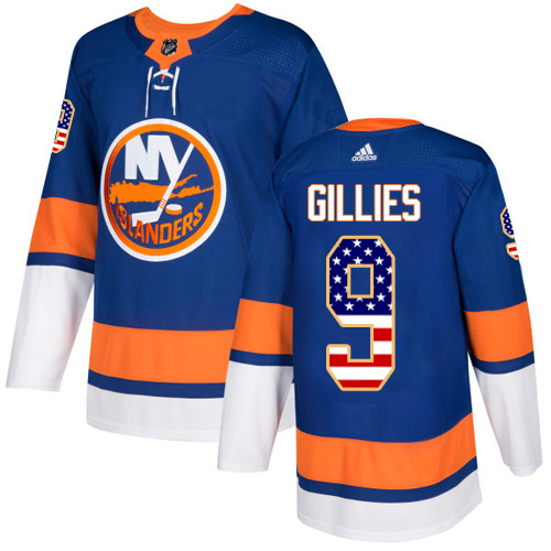 Adidas Islanders #9 Clark Gillies Royal Blue Home Authentic USA Flag Stitched NHL Jersey Adidas Islanders #9 Clark Gillies Royal Blue Home Authentic USA Flag Stitched NHL Jersey