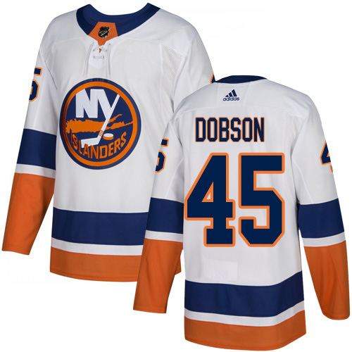 Adidas Islanders #45 Noah Dobson White Road Authentic Stitched NHL Jersey Adidas Islanders #45 Noah Dobson White Road Authentic Stitched NHL Jersey