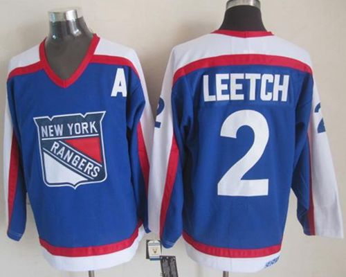 Rangers #2 Brian Leetch Blue/White CCM Throwback Stitched NHL Jersey Rangers #2 Brian Leetch Blue/White CCM Throwback Stitched NHL Jersey