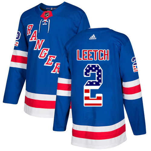 Adidas Rangers #2 Brian Leetch Royal Blue Home Authentic USA Flag Stitched NHL Jersey Adidas Rangers #2 Brian Leetch Royal Blue Home Authentic USA Flag Stitched NHL Jersey