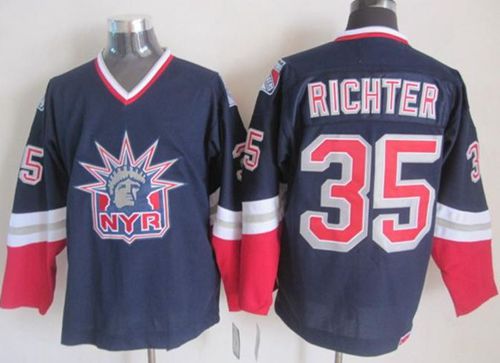 Rangers #35 Mike Richter Navy Blue CCM Statue of Liberty Stitched NHL Jersey Rangers #35 Mike Richter Navy Blue CCM Statue of Liberty Stitched NHL Jersey