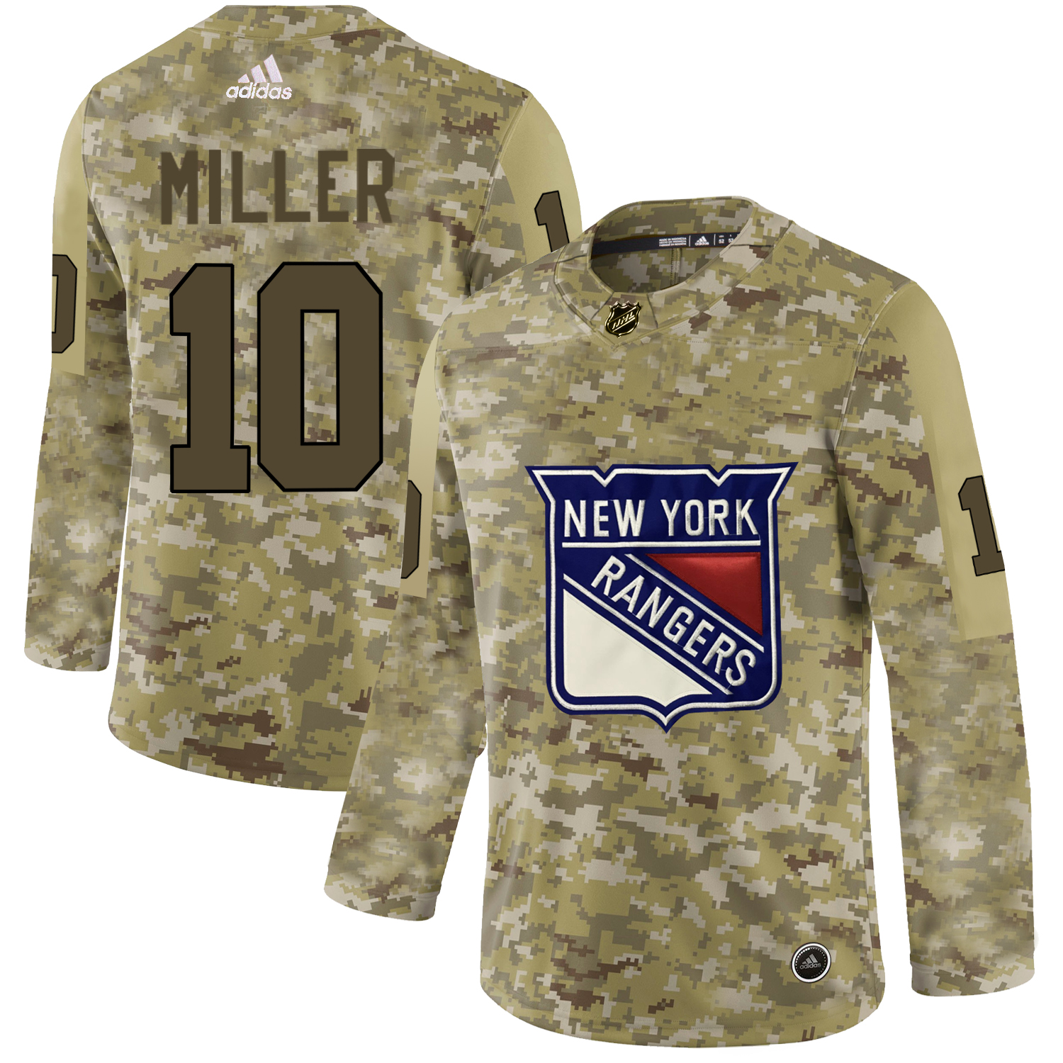 Adidas Rangers #10 J. T. Miller Camo Authentic Stitched NHL Jersey Adidas Rangers #10 J. T. Miller Camo Authentic Stitched NHL Jersey