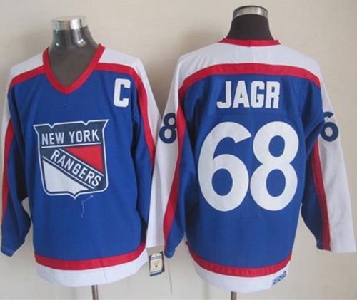 Rangers #68 Jaromir Jagr Blue/White CCM Throwback Stitched NHL Jersey Rangers #68 Jaromir Jagr Blue/White CCM Throwback Stitched NHL Jersey