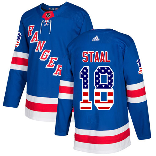 Adidas Rangers #18 Marc Staal Royal Blue Home Authentic USA Flag Stitched NHL Jersey Adidas Rangers #18 Marc Staal Royal Blue Home Authentic USA Flag Stitched NHL Jersey