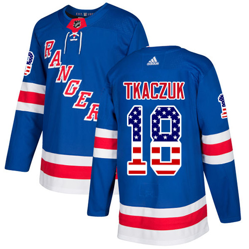 Adidas Rangers #18 Walt Tkaczuk Royal Blue Home Authentic USA Flag Stitched NHL Jersey Adidas Rangers #18 Walt Tkaczuk Royal Blue Home Authentic USA Flag Stitched NHL Jersey