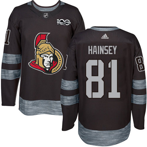 Adidas Senators #81 Ron Hainsey Black 1917-2017 100th Anniversary Stitched NHL Jersey Adidas Senators #81 Ron Hainsey Black 1917-2017 100th Anniversary Stitched NHL Jersey