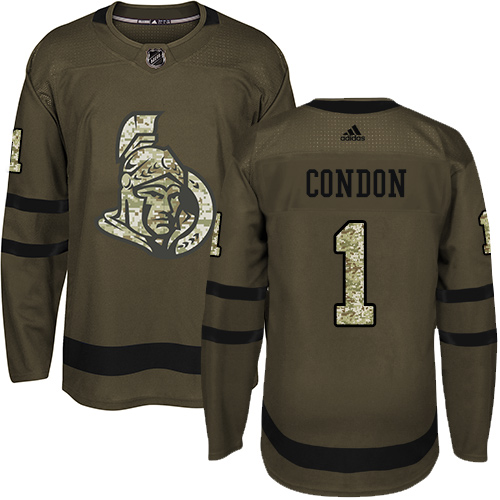 Adidas Senators #1 Mike Condon Green Salute to Service Stitched NHL Jersey Adidas Senators #1 Mike Condon Green Salute to Service Stitched NHL Jersey