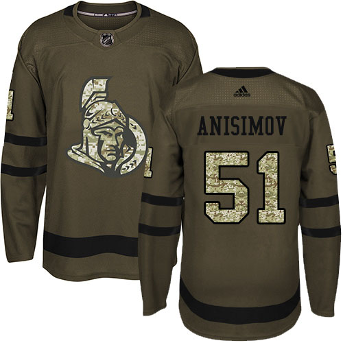 Adidas Senators #51 Artem Anisimov Green Salute to Service Stitched NHL Jersey Adidas Senators #51 Artem Anisimov Green Salute to Service Stitched NHL Jersey
