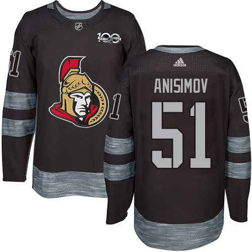 Adidas Senators #51 Artem Anisimov Black 1917-2017 100th Anniversary Stitched NHL Jersey Adidas Senators #51 Artem Anisimov Black 1917-2017 100th Anniversary Stitched NHL Jersey