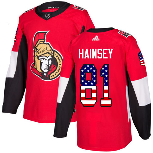 Adidas Senators #81 Ron Hainsey Red Home Authentic USA Flag Stitched NHL Jersey Adidas Senators #81 Ron Hainsey Red Home Authentic USA Flag Stitched NHL Jersey