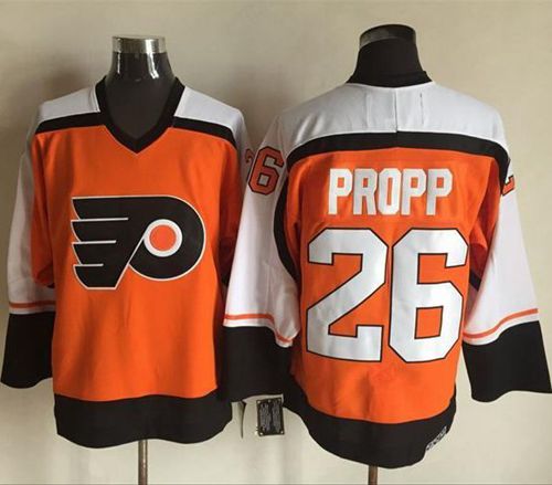 Flyers #26 Brian Propp Orange/Black CCM Throwback Stitched NHL Jersey Flyers #26 Brian Propp Orange/Black CCM Throwback Stitched NHL Jersey