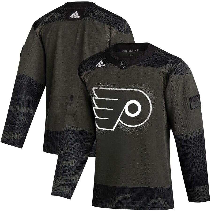 Philadelphia Flyers Adidas 2019 Veterans Day Authentic Practice NHL Jersey Camo Philadelphia Flyers Adidas 2019 Veterans Day Authentic Practice NHL Jersey Camo