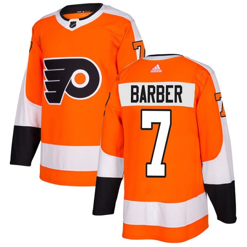 Adidas Flyers #7 Bill Barber Orange Home Authentic Stitched NHL Jersey Adidas Flyers #7 Bill Barber Orange Home Authentic Stitched NHL Jersey
