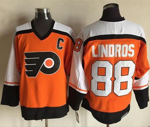 Flyers #88 Eric Lindros Orange CCM Throwback Stitched NHL Jersey Flyers #88 Eric Lindros Orange CCM Throwback Stitched NHL Jersey