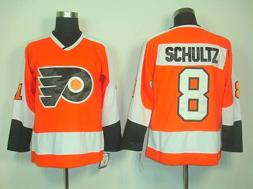 Flyers #8 Dave Schultz Orange CCM Throwback Stitched NHL Jersey Flyers #8 Dave Schultz Orange CCM Throwback Stitched NHL Jersey