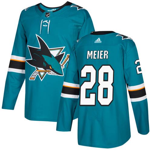 Adidas Sharks #28 Timo Meier Teal Home Authentic Stitched NHL Jersey Adidas Sharks #28 Timo Meier Teal Home Authentic Stitched NHL Jersey