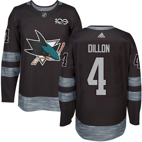 Adidas Sharks #4 Brenden Dillon Black 1917-2017 100th Anniversary Stitched NHL Jersey Adidas Sharks #4 Brenden Dillon Black 1917-2017 100th Anniversary Stitched NHL Jersey