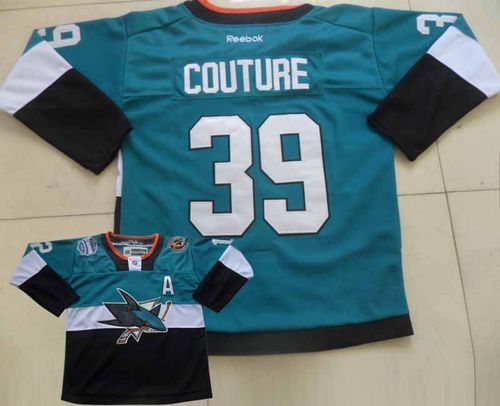 Sharks #39 Logan Couture Teal/Black 2015 Stadium Series Stitched NHL Jersey Sharks #39 Logan Couture Teal/Black 2015 Stadium Series Stitched NHL Jersey