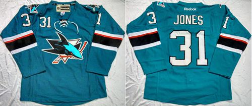 Sharks #31 Martin Jones Teal Home Stitched NHL Jersey Sharks #31 Martin Jones Teal Home Stitched NHL Jersey