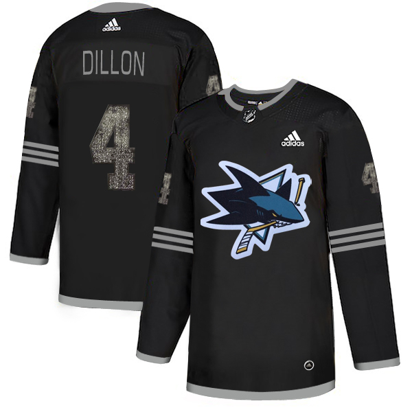 Adidas Sharks #4 Brenden Dillon Black Authentic Classic Stitched NHL Jersey Adidas Sharks #4 Brenden Dillon Black Authentic Classic Stitched NHL Jersey