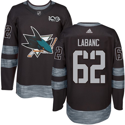 Adidas Sharks #62 Kevin Labanc Black 1917-2017 100th Anniversary Stitched NHL Jersey Adidas Sharks #62 Kevin Labanc Black 1917-2017 100th Anniversary Stitched NHL Jersey