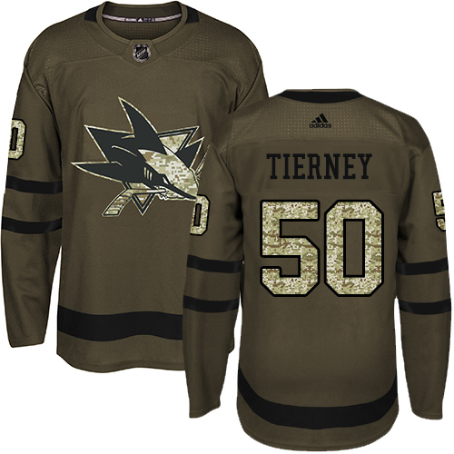 Adidas Sharks #50 Chris Tierney Green Salute to Service Stitched NHL Jersey Adidas Sharks #50 Chris Tierney Green Salute to Service Stitched NHL Jersey