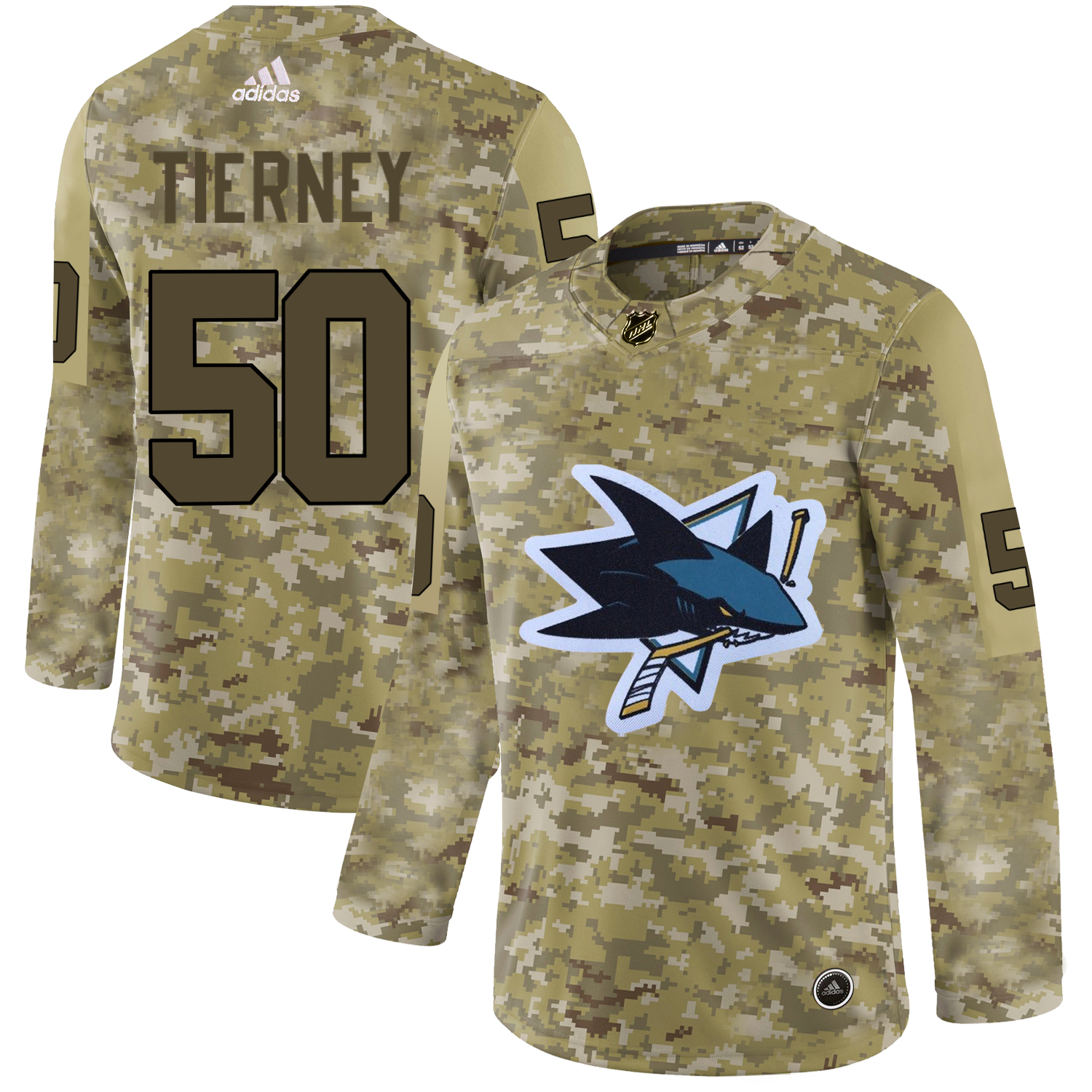 Adidas Sharks #50 Chris Tierney Camo Authentic Stitched NHL Jersey Adidas Sharks #50 Chris Tierney Camo Authentic Stitched NHL Jersey