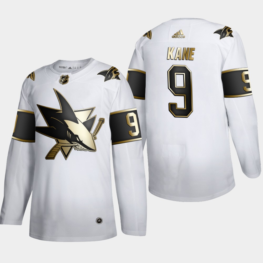 San Jose Sharks #9 Evander Kane Men's Adidas White Golden Edition Limited Stitched NHL Jersey San Jose Sharks #9 Evander Kane Men's Adidas White Golden Edition Limited Stitched NHL Jersey