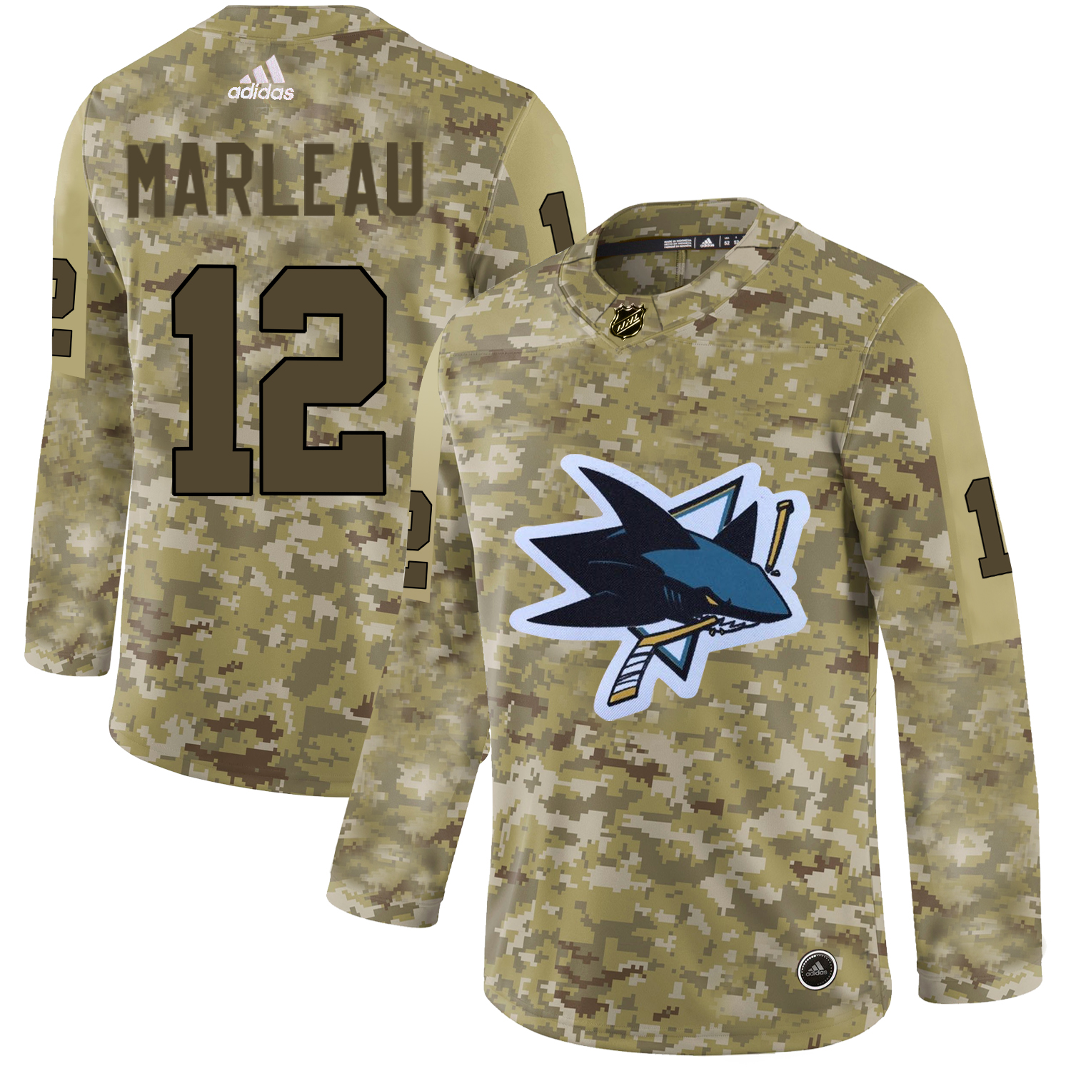 Adidas Sharks #12 Patrick Marleau Camo Authentic Stitched NHL Jersey Adidas Sharks #12 Patrick Marleau Camo Authentic Stitched NHL Jersey