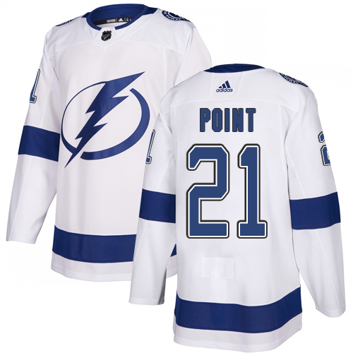 Adidas Lightning #21 Brayden Point White Road Authentic Stitched NHL Jersey Adidas Lightning #21 Brayden Point White Road Authentic Stitched NHL Jersey